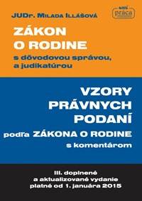 Kniha Zákon o rodine a vzory právnych podaní