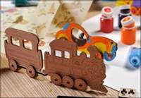 3D dřevěný model Lokomotiva