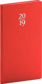 Kapesní diář Capys 2019, červený, 9 x 15