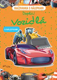 Maľovanka s nálepkami - Doplň! Vozidlá