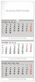 Nástěnný kalendář 3měsíční standard sklá