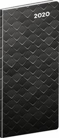 Kapesní diář Černý kov 2020, plánovací m