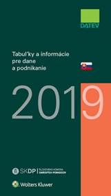 Kniha Tabuľky a informácie pre dane a podnikanie 2019