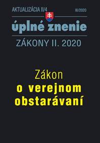Aktualizácia II/4 úplné znenie Zákony II. 2020