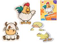 Puzzle dětské Domácí zvířátka 15 dílků