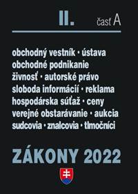 Zákony II časť A 2022 - Obchodné právo a živnostenské podnikanie