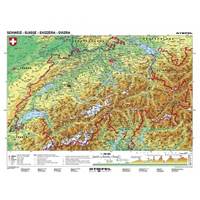 Švajčiarsko a Rakúsko (všeobecnozemepisná mapa) - tabuľka A3