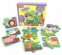 Kniha Zvukové puzzle - Farma -  9 dielikov