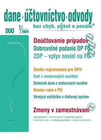 Kniha DUO 2/2024 – Podanie DP dobrovoľne, Doúčtovanie prípadov v účtovníctve