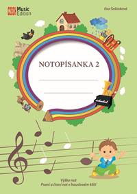 Kniha Notopísanka 2 - Výška not, psaní a čtení not v houslovém klíči