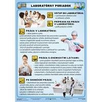 Laboratórny poriadok a výstražné symboly (A4)  - Tabuľka