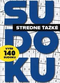 Kniha Sudoku stredne ťažké - tmavo modré