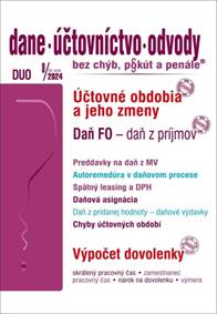 Kniha DUO 8/2024 Daň fyzickej osoby, Účtovné obdobia a ich zmeny