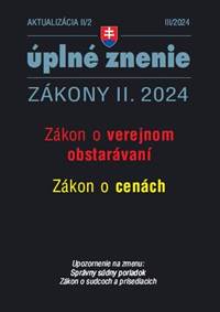Kniha Aktualizácia II/2 2024 Zákon o verejnom obstarávaní Zákon o cenách
