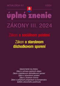 Kniha Aktualizácia III/1 2024 – Sociálne poistenie a starobné dôchodkové sporenie