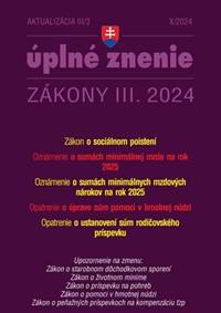 Kniha Aktualizácia III/3 2024 – Sociálne poistenie, minimálna mzda a mzdové nároky