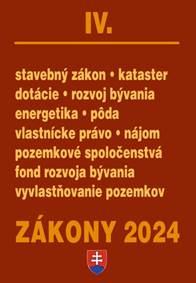 Kniha Zákony IV 2024 Stavebné zákony a predpisy