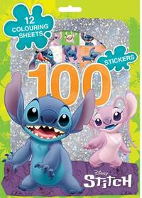 100 samolepiek s maľovankovými listami Lilo & Stitch