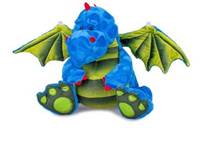 Drak plyšový 30 cm modrý sedící