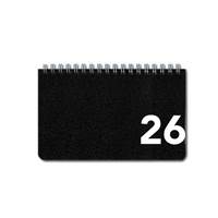 Diář týdenní na šířku 160 x 100 mm, černý