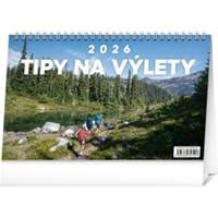 NOTIQUE Stolový kalendár Tipy na výlety 2026, 23,1 x 14,5 cm