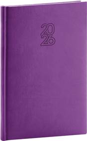 Týdenní diář Aprint 2026 fialový