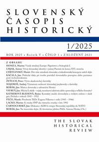 Slovenský časopis historický  1/2025