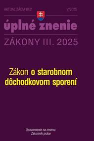 Kniha Aktualizácia III/2 2025 – Dôchodky