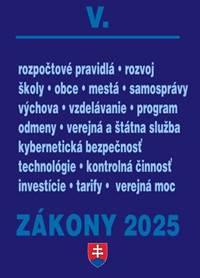 Kniha Zákony V/2025 – Štátna a verejná správa, školy a obce